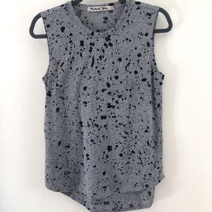Michael Stars Grey Splatter Burnout Tank
